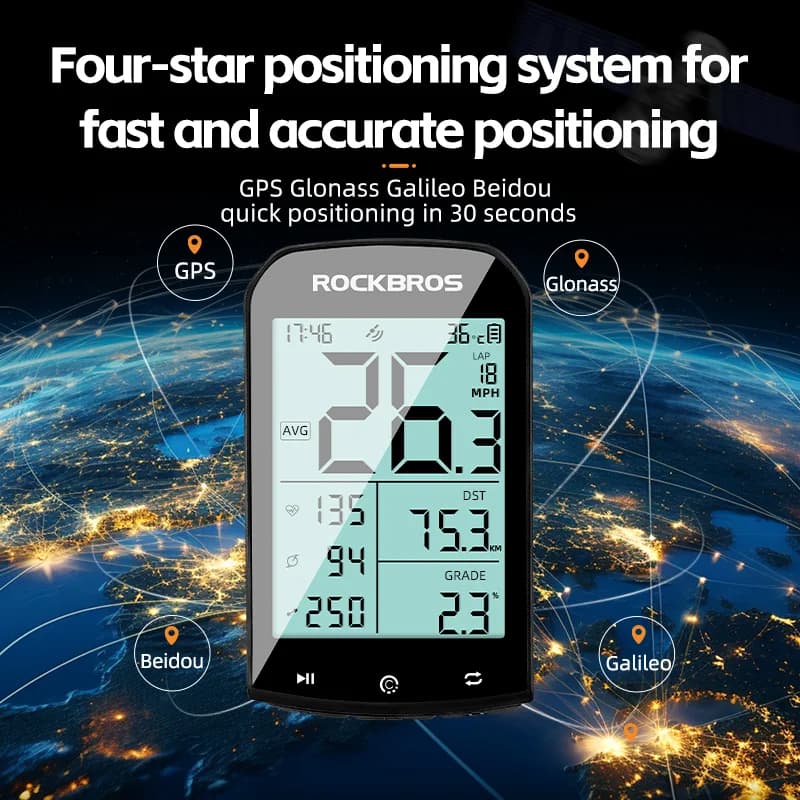 GPS jalgrattakompuuter Bluetoothi ja ANT+ga