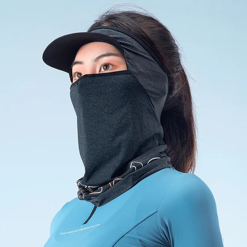 Jääsiidist täismask päikesekaitseks ääre ja kilbiga